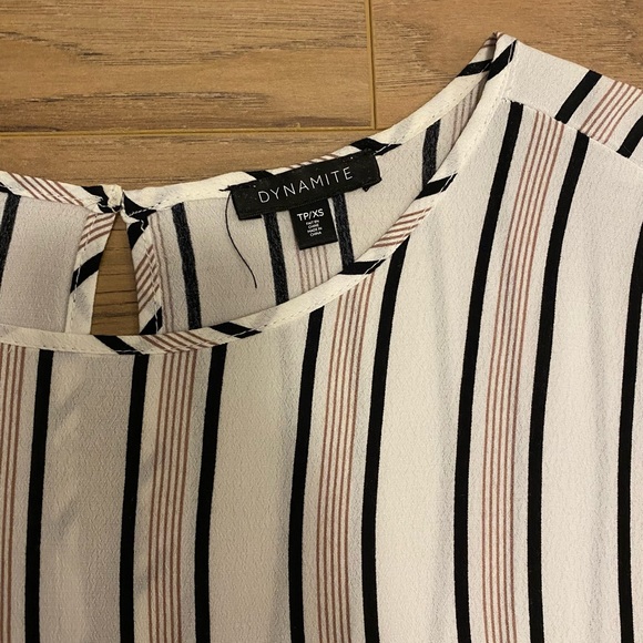 Pin stripped long tee. - Picture 3 of 3